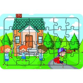 Güven Serigrafi Oyun Zamanı 24 Parça Ahşap Çocuk Puzzle Yapboz