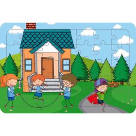 Güven Serigrafi Oyun Zamanı 35 Parça Ahşap Çocuk Puzzle Yapboz