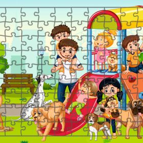 Güven Serigrafi Parktaki Çocuklar Model 5 108 Parça 29 x 39 cm Ahşap Çocuk Puzzle Yapboz