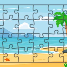 Güven Serigrafi Plaj 24 Parça Ahşap Çocuk Puzzle Yapboz