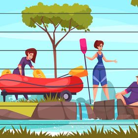 Güven Serigrafi Rafting Zamanı Çubuk Ahşap Çocuk Puzzle Yapboz