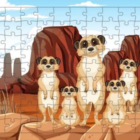 Güven Serigrafi Rakunlar 108 Parça Ahşap Çocuk Puzzle Yapboz
