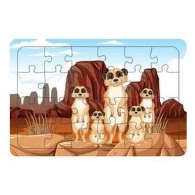Güven Serigrafi Rakunlar 24 Parça Ahşap Çocuk Puzzle Yapboz