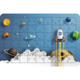 Güven Serigrafi Roket Ateşlendi 54 Parça Ahşap Çocuk Puzzle Yapboz