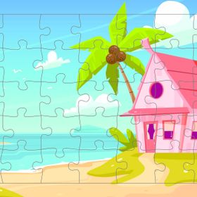 Güven Serigrafi Sahil Evi 35 Parça Ahşap Çocuk Puzzle Yapboz
