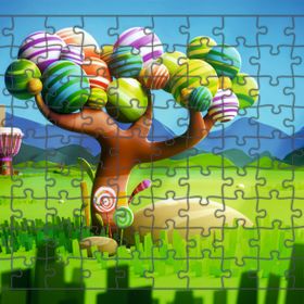 Güven Serigrafi Şeker Ağacı 108 Parça Ahşap Çocuk Puzzle Yapboz