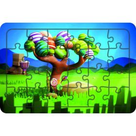 Güven Serigrafi Şeker Ağacı 24 Parça Ahşap Çocuk Puzzle Yapboz