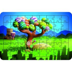Güven Serigrafi Şeker Ağacı 54 Parça 19,5 x 29,5 cm Ahşap Çocuk Puzzle Yapboz