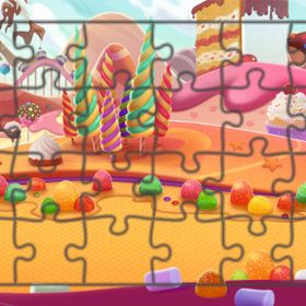 Güven Serigrafi Şeker Dünyası 24 Parça Ahşap Çocuk Puzzle Yapboz
