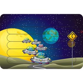 Güven Serigrafi Sevimli Uzaylılar Çubuk Ahşap Çocuk Puzzle Yapboz