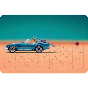 Güven Serigrafi Sörfcü Kız Yolda 35 Parça Ahşap Çocuk Puzzle Yapboz