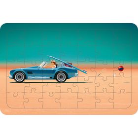 Güven Serigrafi Sörfcü Kız Yolda 35 Parça Ahşap Çocuk Puzzle Yapboz