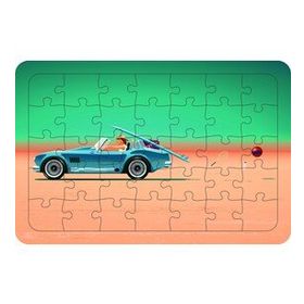 Güven Serigrafi Sörfcü Kız Yolda 35 Parça Ahşap Çocuk Puzzle Yapboz