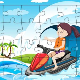 Güven Serigrafi Su Sporları 24 Parça Ahşap Çocuk Puzzle Yapboz