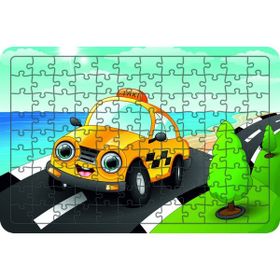 Güven Serigrafi Taksi 108 Parça Ahşap Çocuk Puzzle Yapboz