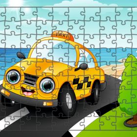 Güven Serigrafi Taksi 108 Parça Ahşap Çocuk Puzzle Yapboz