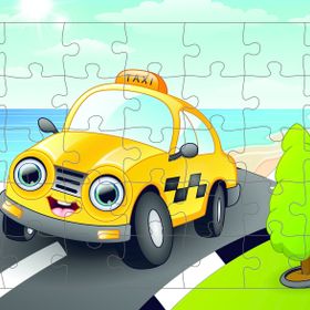 Güven Serigrafi Taksi 35 Parça Ahşap Çocuk Puzzle Yapboz