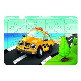 Güven Serigrafi Taksi 35 Parça Ahşap Çocuk Puzzle Yapboz