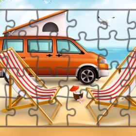 Güven Serigrafi Tatil Karavanı 24 Parça Ahşap Çocuk Puzzle Yapboz