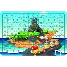Güven Serigrafi Tatil Treni 108 Parça Ahşap Çocuk Puzzle Yapboz