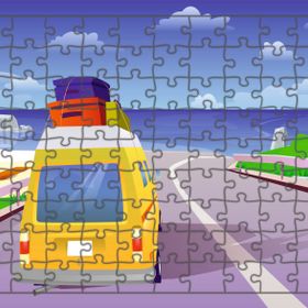 Güven Serigrafi Tatil Yolculuğumuz 108 Parça Ahşap Çocuk Puzzle Yapboz