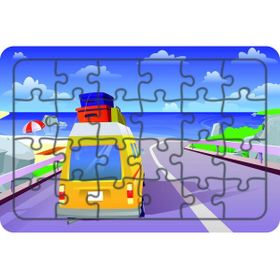Güven Serigrafi Tatil Yolculuğumuz 24 Parça Ahşap Çocuk Puzzle Yapboz