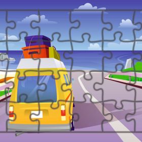 Güven Serigrafi Tatil Yolculuğumuz 24 Parça Ahşap Çocuk Puzzle Yapboz