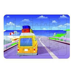 Güven Serigrafi Tatil Yolculuğumuz 35 Parça Ahşap Çocuk Puzzle Yapboz
