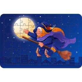 Güven Serigrafi Uçan Cadı 54 Parça 19,5 x 29,5 cm Ahşap Çocuk Puzzle Yapboz