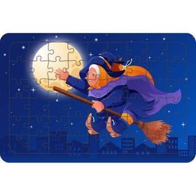 Güven Serigrafi Uçan Cadı 54 Parça 19,5 x 29,5 cm Ahşap Çocuk Puzzle Yapboz