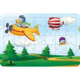 Güven Serigrafi Uçan Çocuklar 35 Parça Ahşap Çocuk Puzzle Yapboz