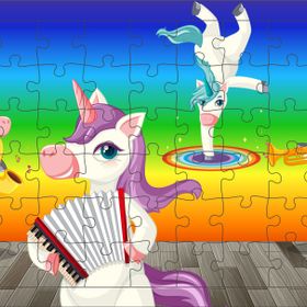 Güven Serigrafi Unicorn 4 54 Parça Ahşap Çerçeveli Puzzle Yapboz