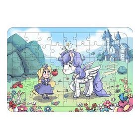 Güven Serigrafi Unicorn 6 54 Parça Ahşap Çerçeveli Puzzle Yapboz