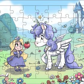 Güven Serigrafi Unicorn 6 54 Parça Ahşap Çerçeveli Puzzle Yapboz