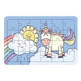 Güven Serigrafi Unicorn Gökyüzünde 24 Parça Ahşap Çocuk Puzzle Yapboz