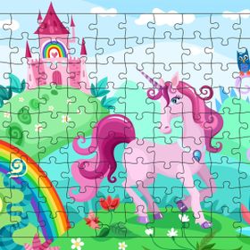 Güven Serigrafi Unicorn Model9 108 Parça Ahşap Çocuk Puzzle Yapboz
