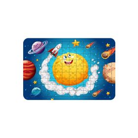 Güven Serigrafi Uzay 108 Parça Ahşap Çocuk Puzzle Yapboz