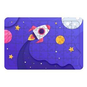 Güven Serigrafi Uzay Mekiği Model 1 54 Parça 19,5 x 29,5 cm Ahşap Çocuk Puzzle Yapboz