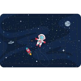 Güven Serigrafi Uzay Mekiği ve Astronot 24 Parça Ahşap Çocuk Puzzle Yapboz