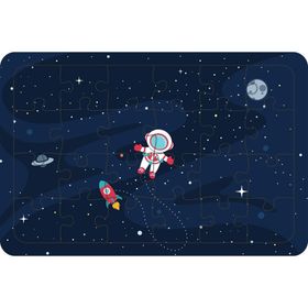 Güven Serigrafi Uzay Mekiği ve Astronot 24 Parça Ahşap Çocuk Puzzle Yapboz