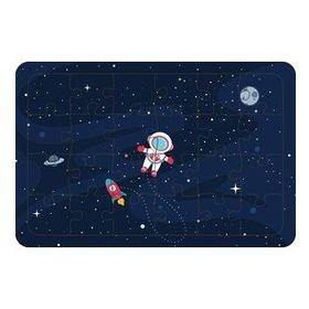 Güven Serigrafi Uzay Mekiği ve Astronot 24 Parça Ahşap Çocuk Puzzle Yapboz