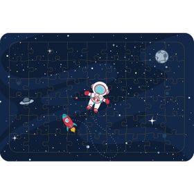 Güven Serigrafi Uzay Mekiği ve Astronot 54 Parça 19,5 x 29,5 cm Ahşap Çocuk Puzzle Yapboz