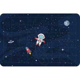 Güven Serigrafi Uzay Mekiği ve Astronot 54 Parça 19,5 x 29,5 cm Ahşap Çocuk Puzzle Yapboz