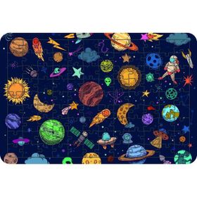 Güven Serigrafi Uzayda Neler Var 108 Parça Ahşap Çocuk Puzzle Yapboz