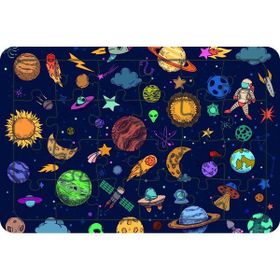 Güven Serigrafi Uzayda Neler Var 24 Parça Ahşap Çocuk Puzzle Yapboz