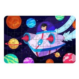 Güven Serigrafi Uzaydaki Savaşcı 54 Parça 19,5 x 29,5 cm Ahşap Çocuk Puzzle Yapboz