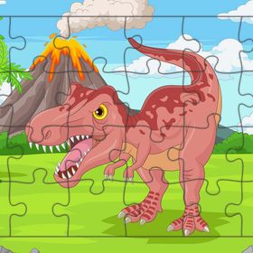 Güven Serigrafi Vahsi Dinozor Tyrannosaurus 24 Parça Ahşap Çocuk Puzzle Yapboz