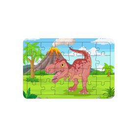 Güven Serigrafi Vahsi Dinozor Tyrannosaurus 24 Parça Ahşap Çocuk Puzzle Yapboz
