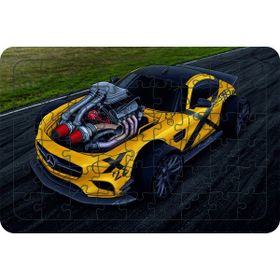 Güven Serigrafi Yarış Arabası Model 5 54 Parça 19,5 x 29,5 cm Ahşap Çocuk Puzzle Yapboz