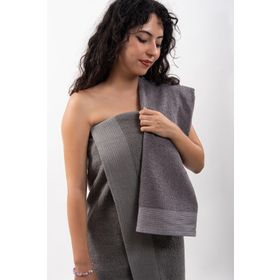 Güvenal 523111 50 x 90 Gri 2 Li Duru Banyo Hamam Havlu Takımı